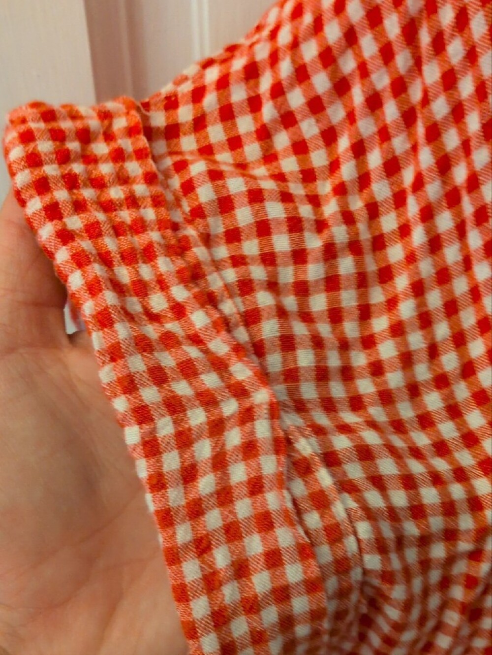 Jane & Delancy Red Gingham V-Neck Top - Picture 4 of 5